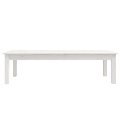 Coffee Table White 110x50x30 cm Solid Wood Pine