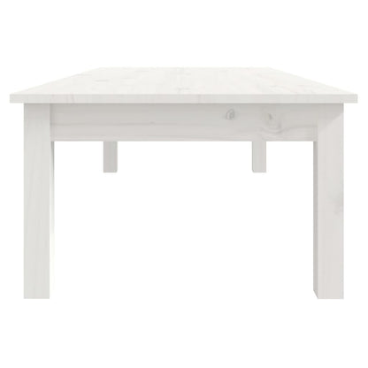 Coffee Table White 110x50x30 cm Solid Wood Pine