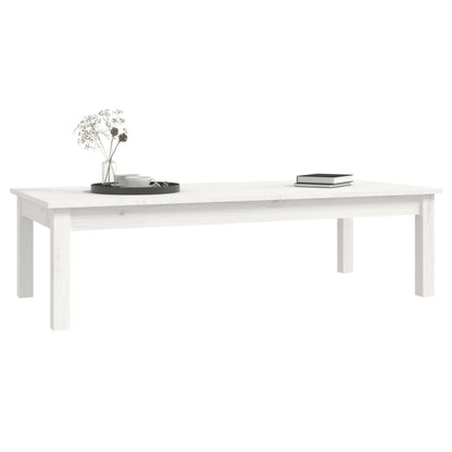 Coffee Table White 110x50x30 cm Solid Wood Pine