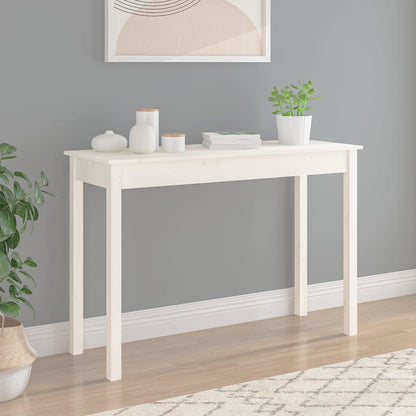 Console Table White 110x40x75 cm Solid Wood Pine