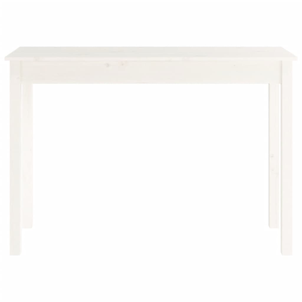 Console Table White 110x40x75 cm Solid Wood Pine