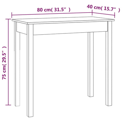 Console Table 80x40x75 cm Solid Wood Pine