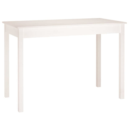 Dining Table White 110x55x75 cm Solid Wood Pine