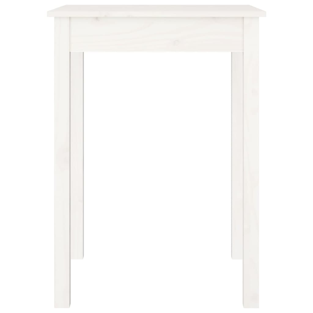 Dining Table White 55x55x75 cm Solid Wood Pine