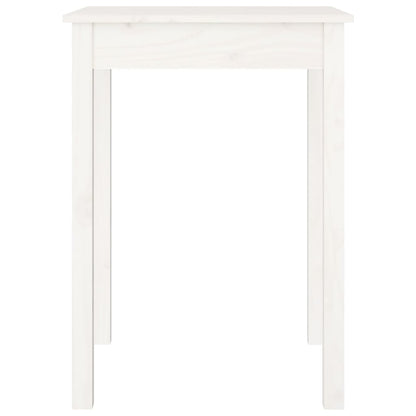 Dining Table White 55x55x75 cm Solid Wood Pine