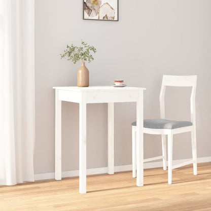 Dining Table White 55x55x75 cm Solid Wood Pine