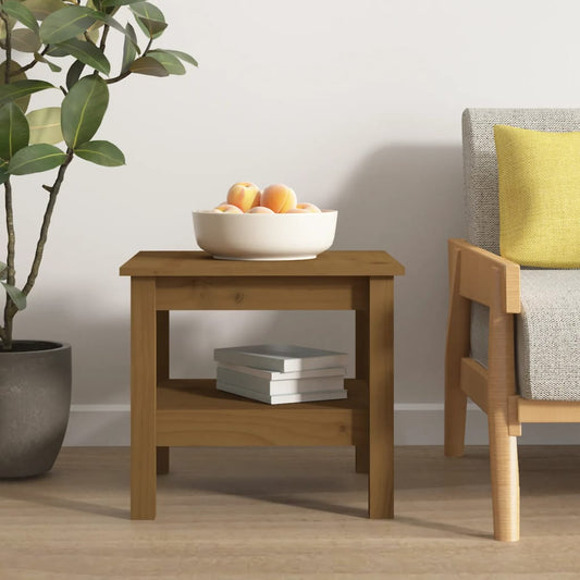 Coffee Table Honey Brown 45x45x40 cm Solid Wood Pine