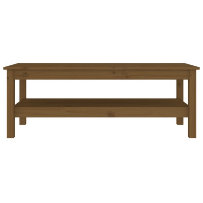 Coffee Table Honey Brown 110x50x40 cm Solid Wood Pine