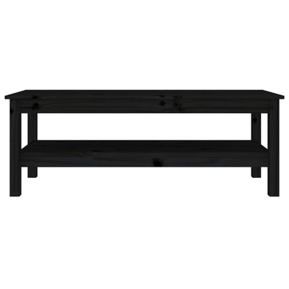 Coffee Table Black 110x50x40 cm Solid Wood Pine