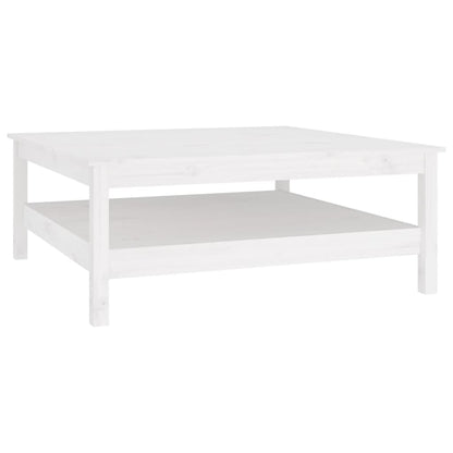 Coffee Table White 100x100x40 cm Solid Wood Pine