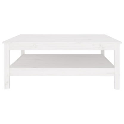 Coffee Table White 100x100x40 cm Solid Wood Pine