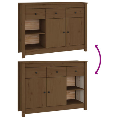 Sideboard Honey Brown 100x35x74 cm Solid Wood Pine