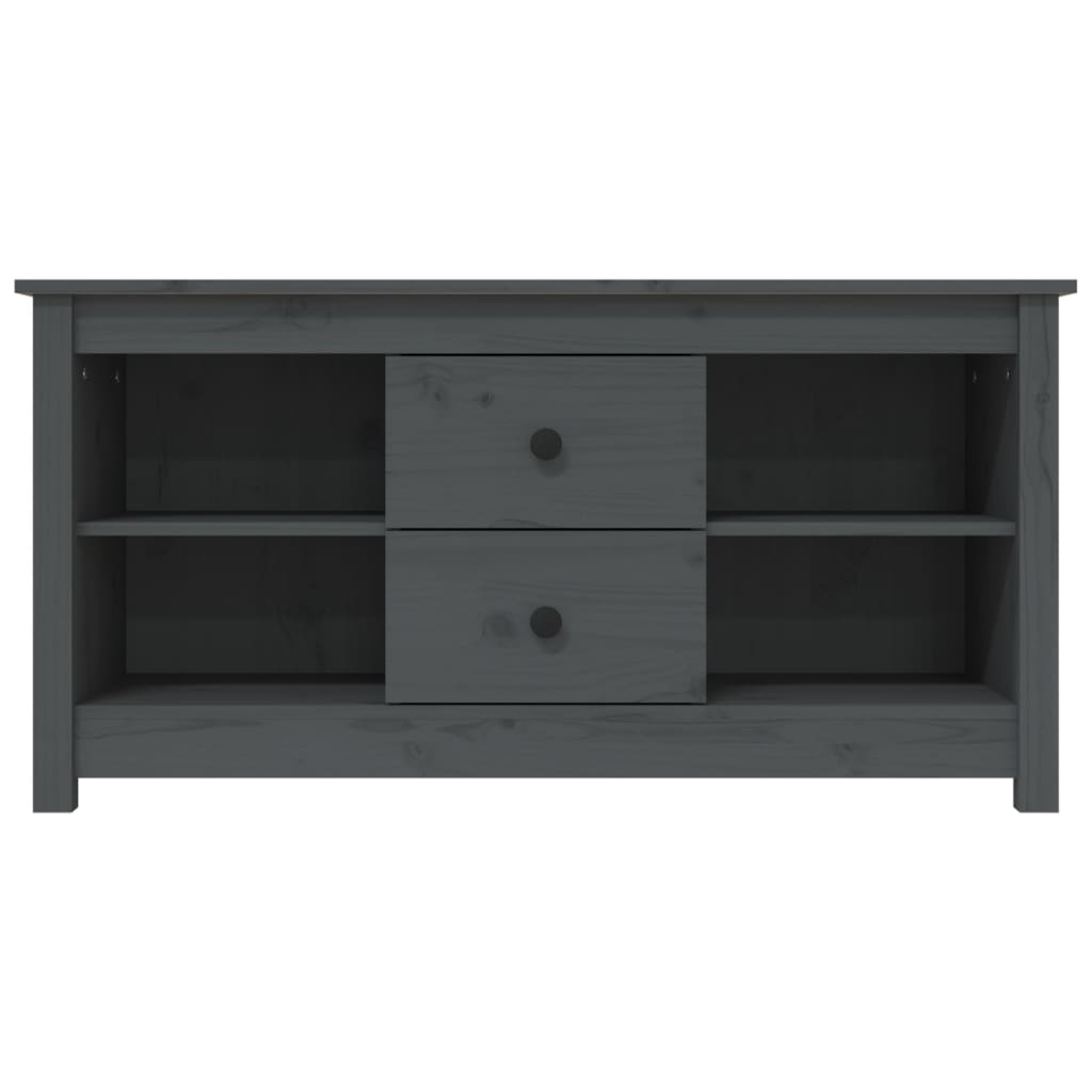 TV Cabinet Grey 103x36.5x52 cm Solid Wood Pine