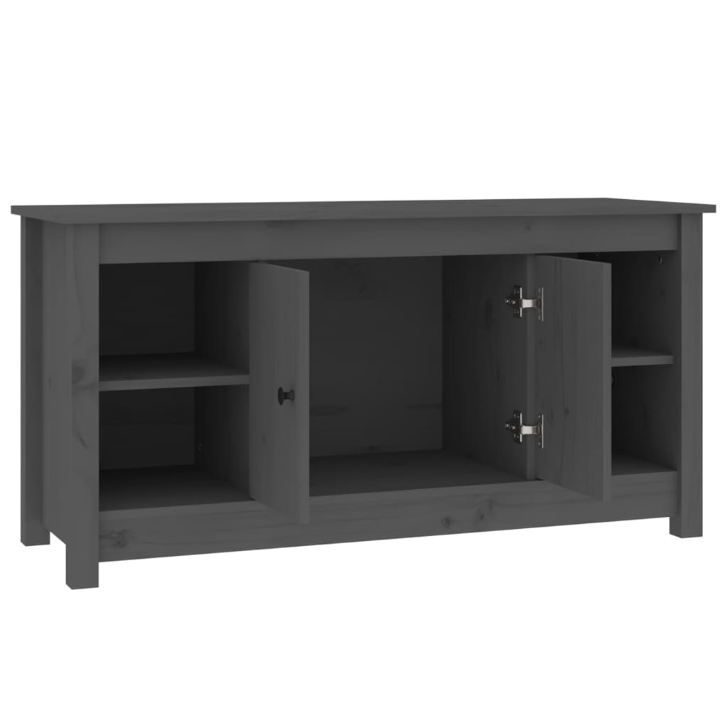 TV Cabinet Grey 103x36,5x52 cm Solid Wood Pine