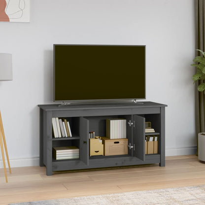 TV Cabinet Grey 103x36,5x52 cm Solid Wood Pine