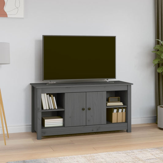 TV Cabinet Grey 103x36,5x52 cm Solid Wood Pine