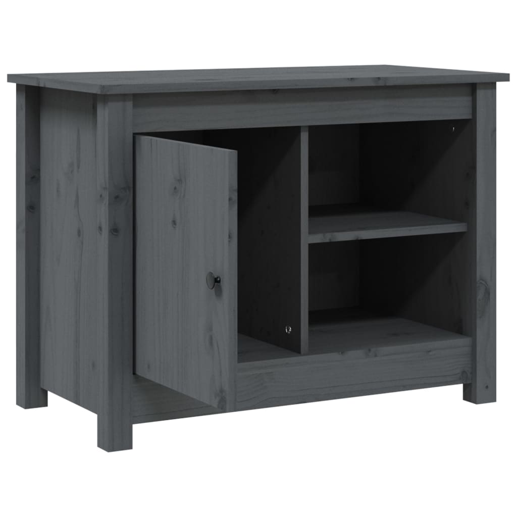 TV Cabinet Grey 70x36.5x52 cm Solid Wood Pine