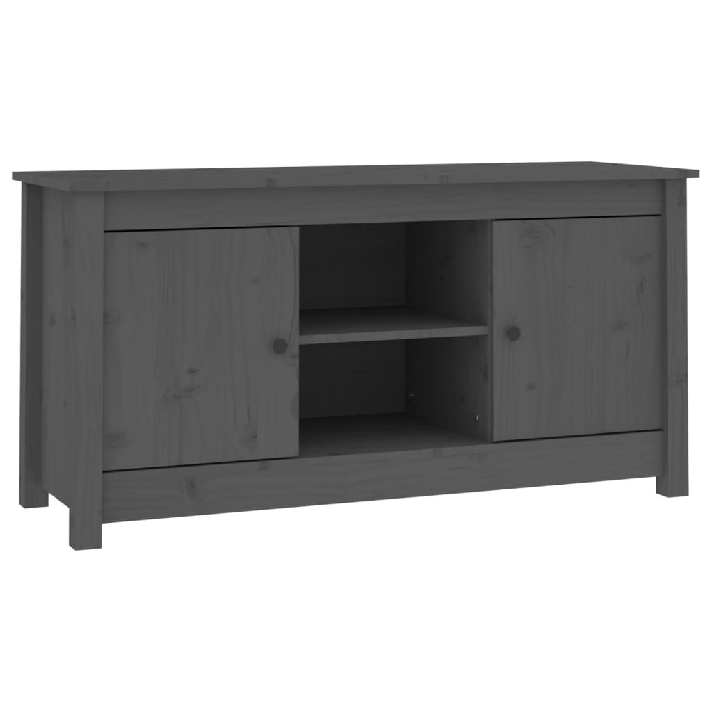 TV Cabinet Grey 103x36.5x52 cm Solid Wood Pine