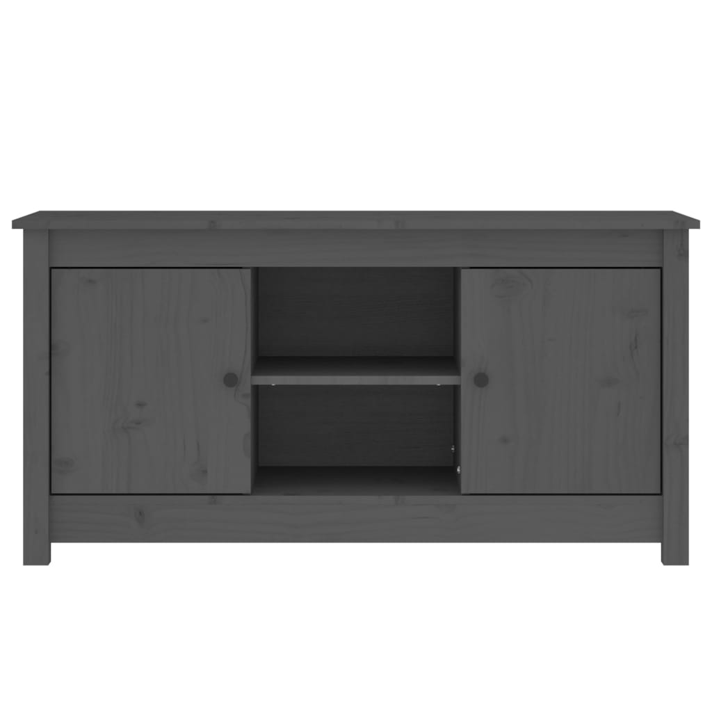 TV Cabinet Grey 103x36.5x52 cm Solid Wood Pine