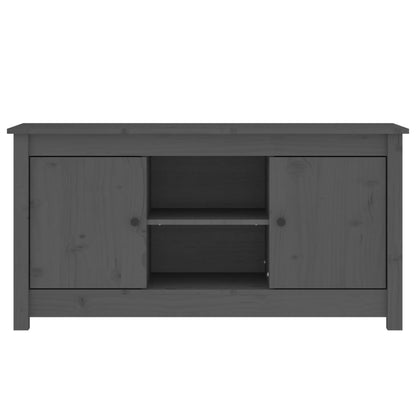 TV Cabinet Grey 103x36.5x52 cm Solid Wood Pine