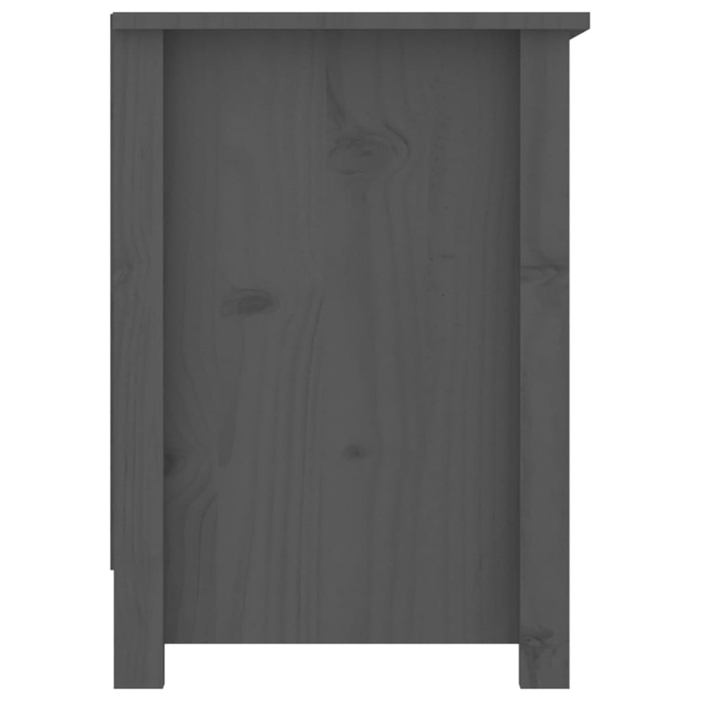 TV Cabinet Grey 103x36.5x52 cm Solid Wood Pine