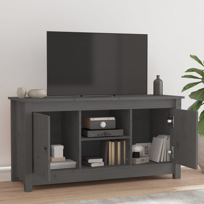 TV Cabinet Grey 103x36.5x52 cm Solid Wood Pine