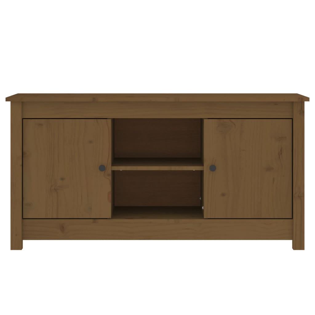 TV Cabinet Honey Brown 103x36.5x52 cm Solid Wood Pine