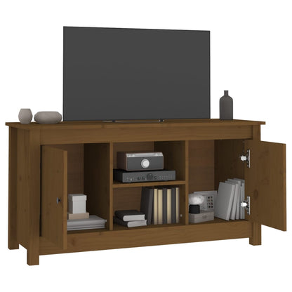 TV Cabinet Honey Brown 103x36.5x52 cm Solid Wood Pine