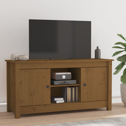 TV Cabinet Honey Brown 103x36.5x52 cm Solid Wood Pine