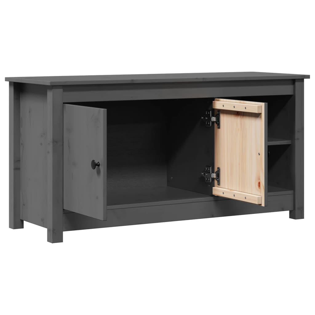 TV Cabinet Grey 103x36.5x52 cm Solid Wood Pine