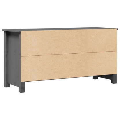 TV Cabinet Grey 103x36.5x52 cm Solid Wood Pine