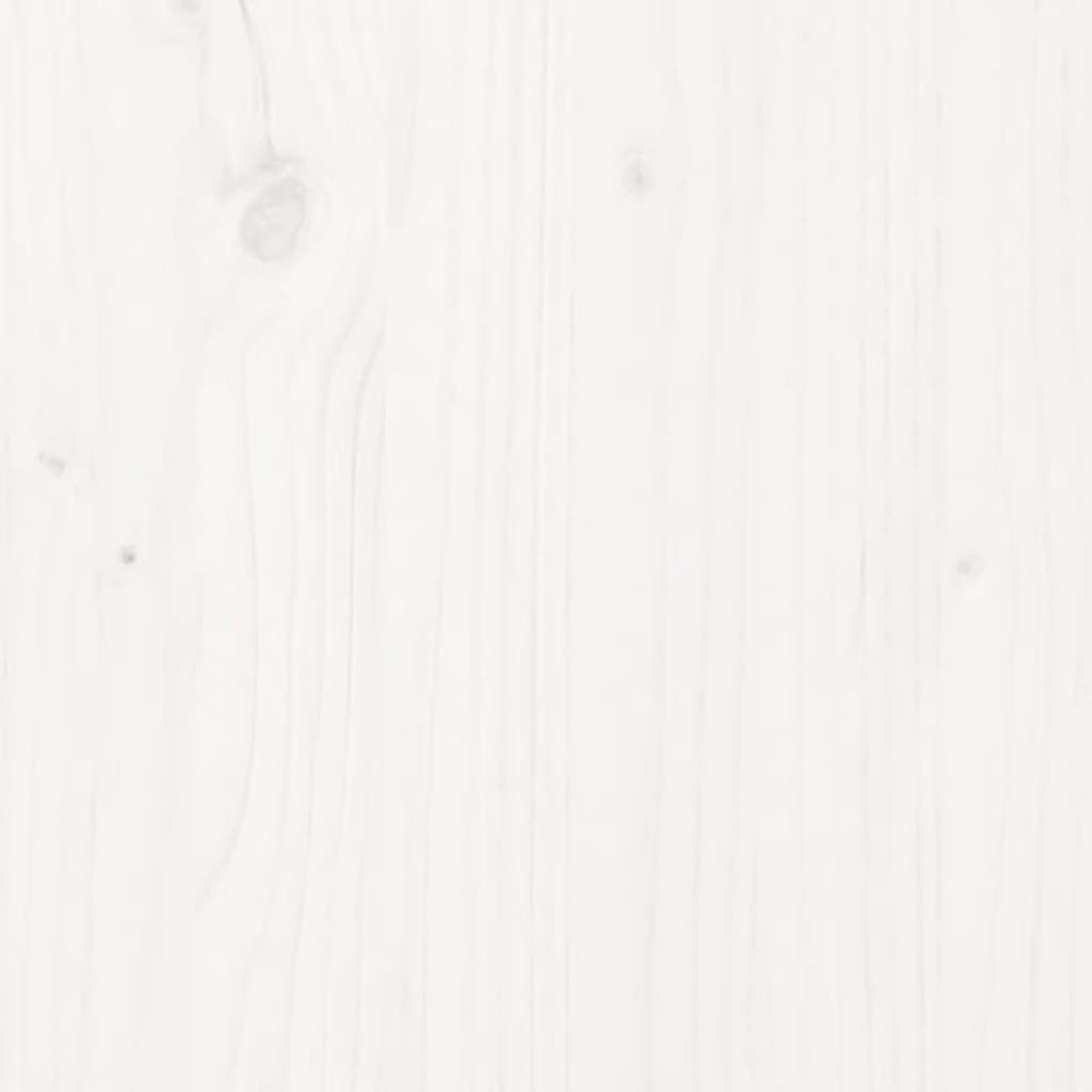 Desk White 100x50x75 cm Solid Wood Pine