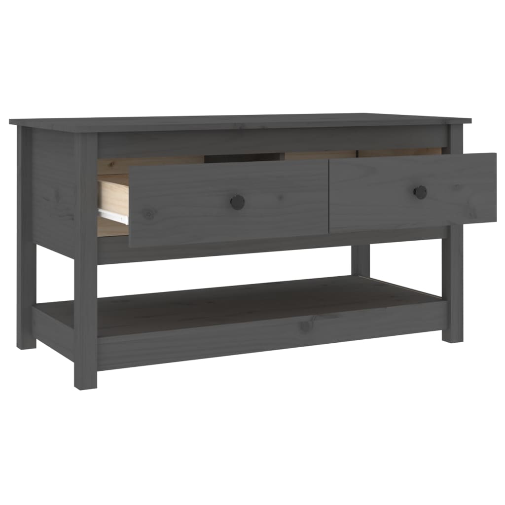 Coffee Table Grey 102x49x55 cm Solid Wood Pine