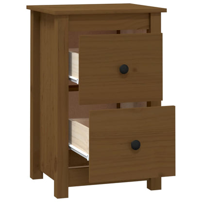 Bedside Cabinets 2 pcs Honey Brown 40x35x61.5 cm Solid Wood Pine