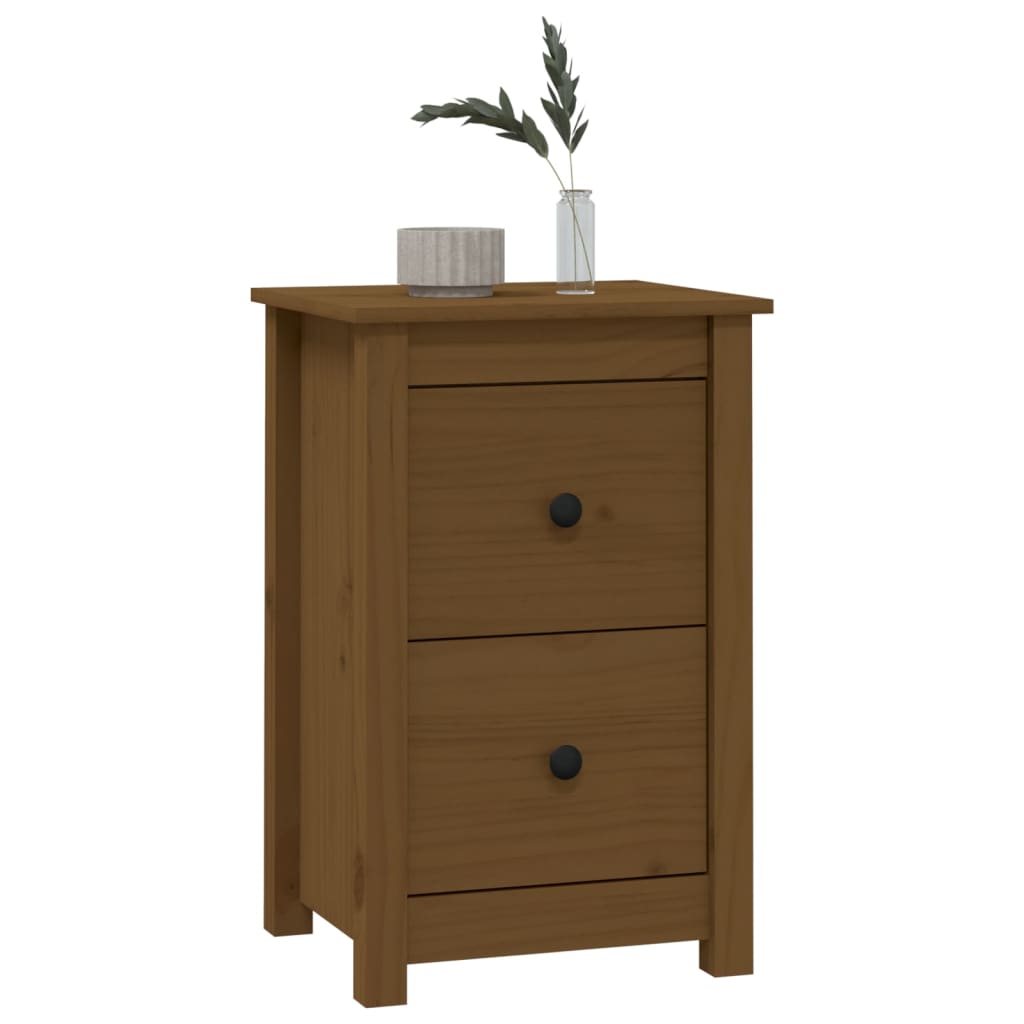 Bedside Cabinets 2 pcs Honey Brown 40x35x61.5 cm Solid Wood Pine