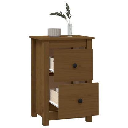 Bedside Cabinets 2 pcs Honey Brown 40x35x61.5 cm Solid Wood Pine