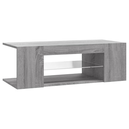 TV Cabinet with LED Lights Grey Sonoma 90x39x30 cm