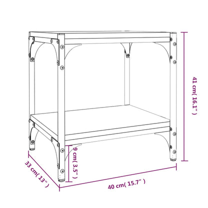 TV Cabinet Sonoma Oak 40x33x41 cm Engineered Wood and Steel