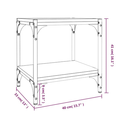 TV Cabinet Grey Sonoma 40x33x41 cm Engineered Wood and Steel