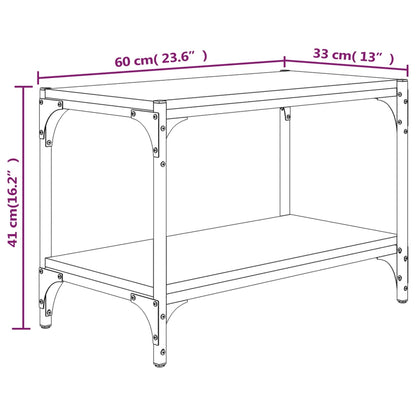 TV Cabinet Grey Sonoma 60x33x41 cm Engineered Wood and Steel