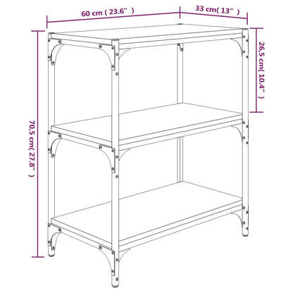 Book Cabinet Sonoma Oak 60x33x70.5 cm Engineered Wood and Steel