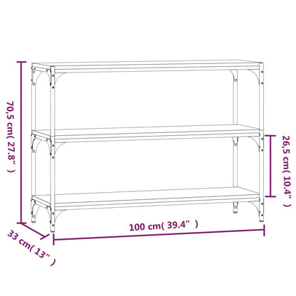 Book Cabinet Sonoma Oak 100x33x70.5 cm Engineered Wood and Steel