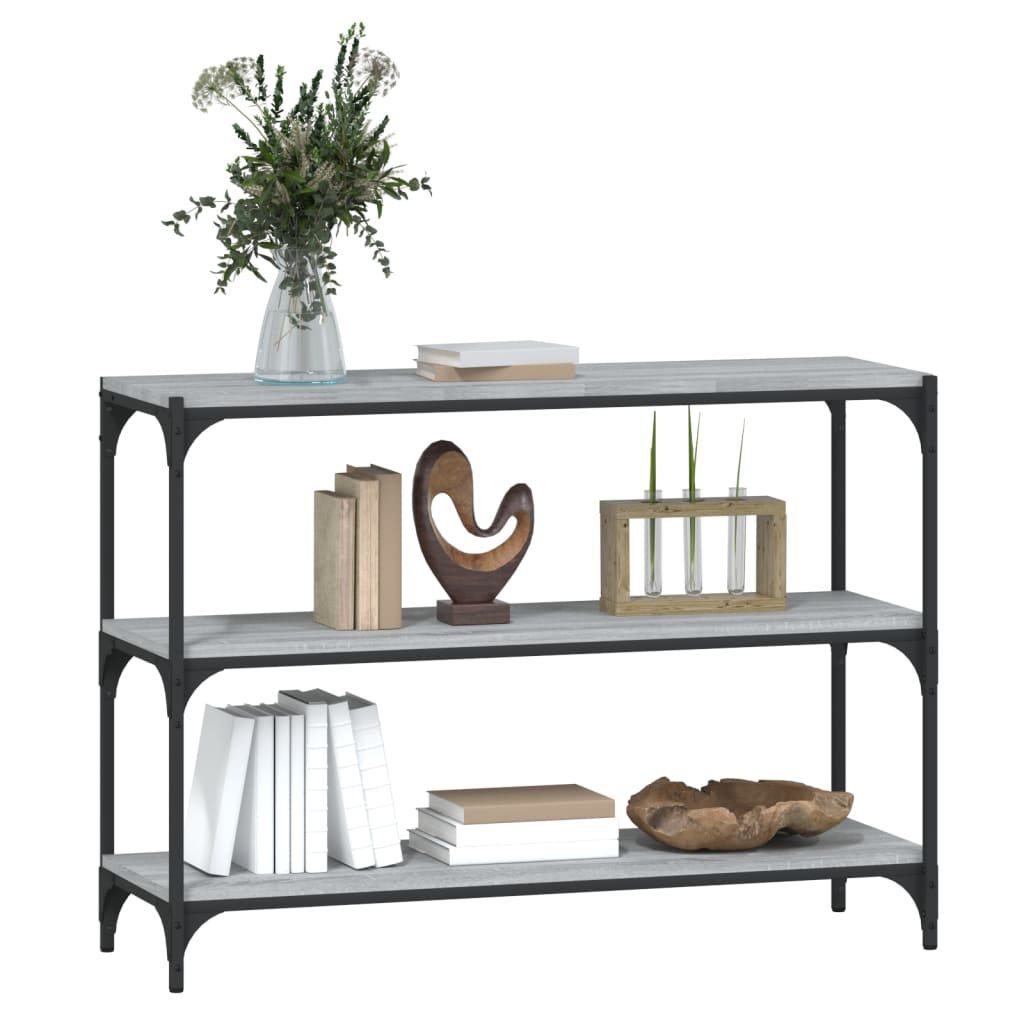 Book Cabinet Grey Sonoma 100x33x70.5cm Engineered Wood and Steel