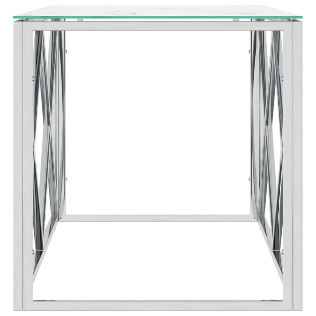 Coffee Table 110x45x45 cm Stainless Steel and Glass