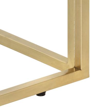 Console Table Gold Stainless Steel and Tempered Glass