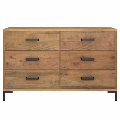 Sideboard Brown 110x35x70 cm Solid Pinewood