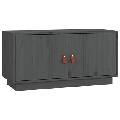 TV Cabinet Grey 80x34x40 cm Solid Wood Pine