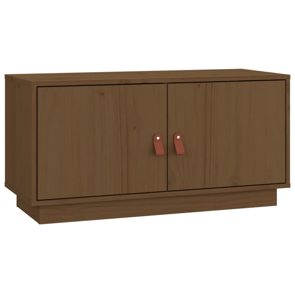 TV Cabinet Honey Brown 80x34x40 cm Solid Wood Pine