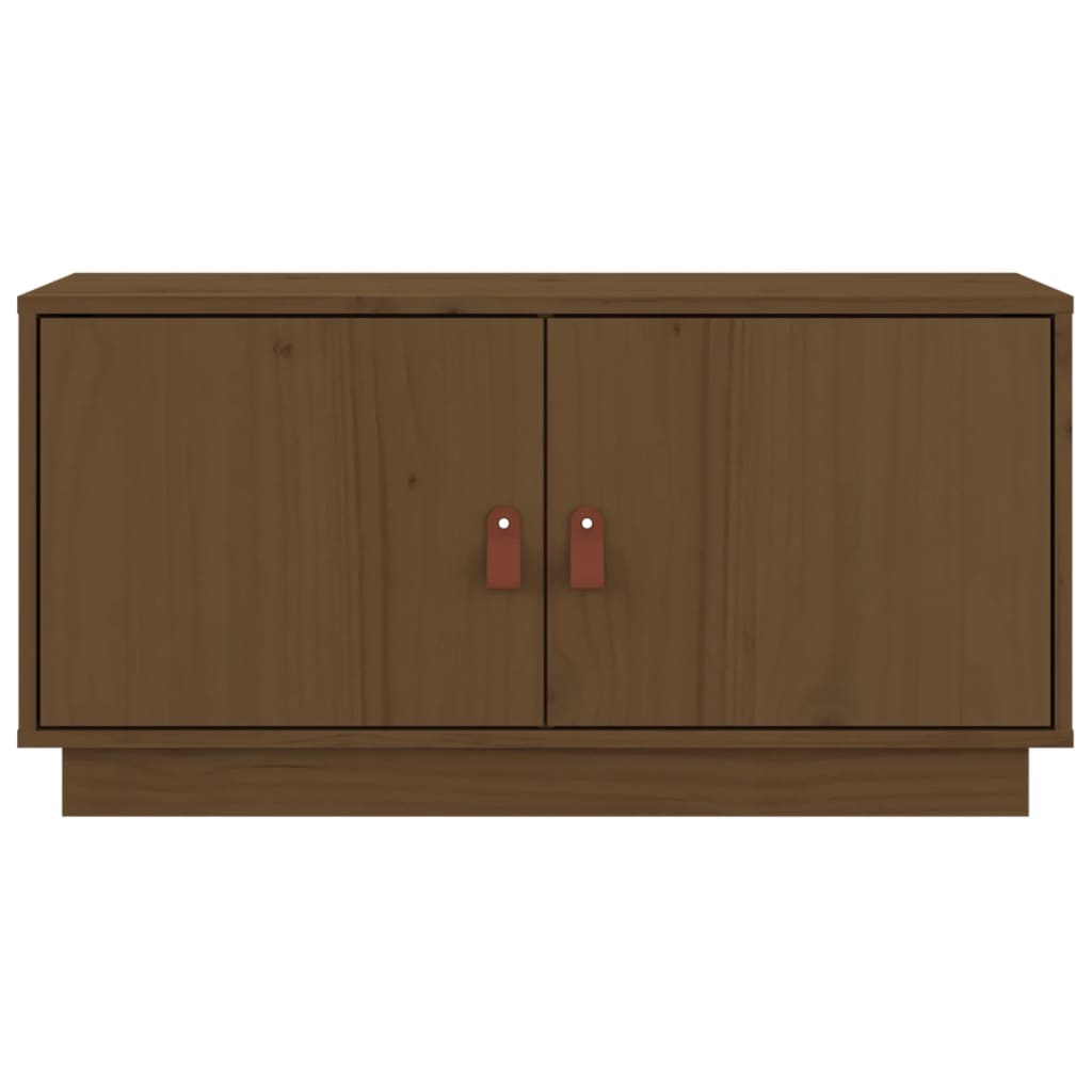 TV Cabinet Honey Brown 80x34x40 cm Solid Wood Pine