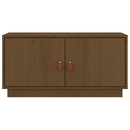 TV Cabinet Honey Brown 80x34x40 cm Solid Wood Pine